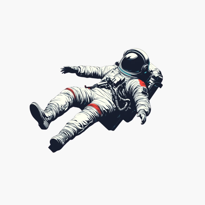 Floating Astronaut in Zero Gravity Space Exploration Cotton Tote Bag