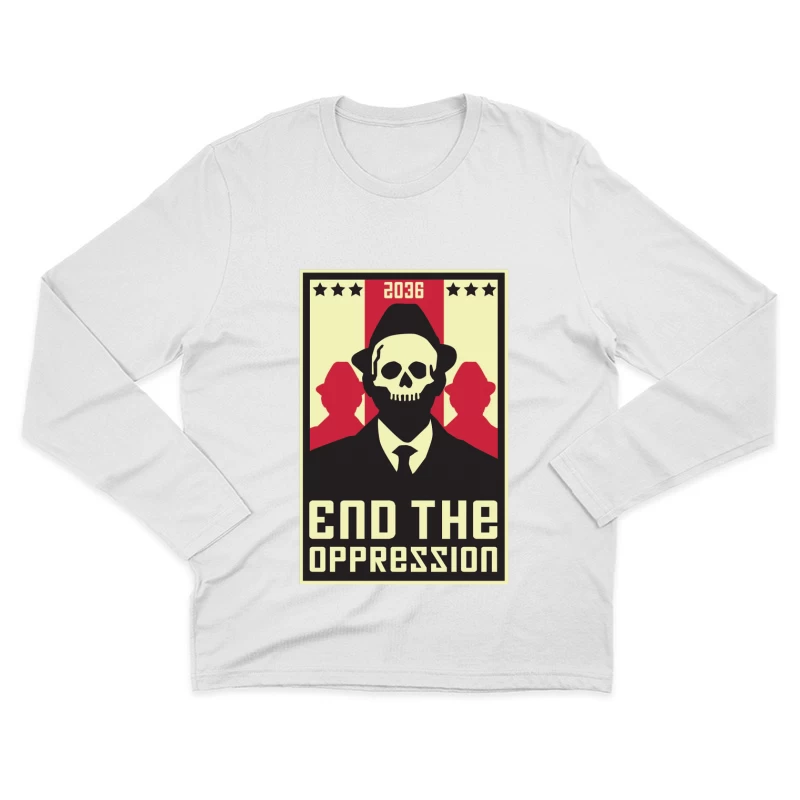 Protestation contre l'oppression en 2036 Homme Manches Longues T-Shirt