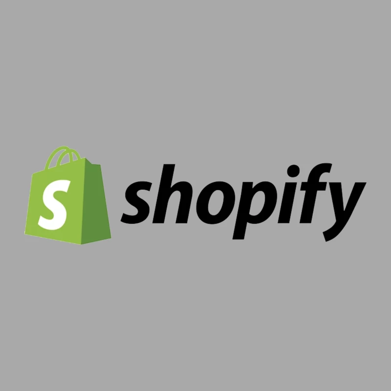 Shopify E-commerce Platform Logo with Green Shopping Bag Icon Female Pullover Hoodie