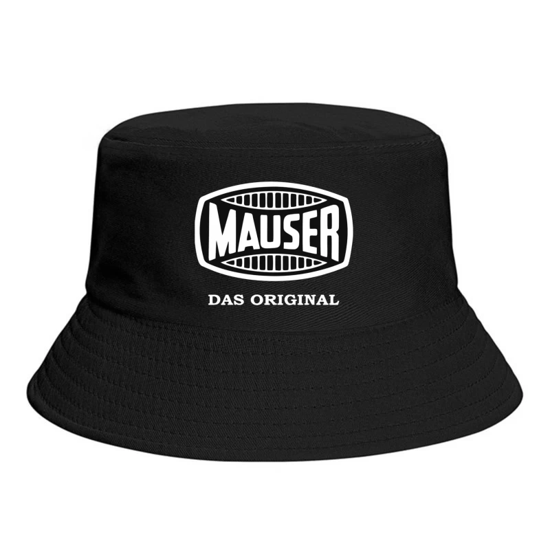 Vintage Mauser Firearms Company Logo with "Das Original" Text Bucket Hat