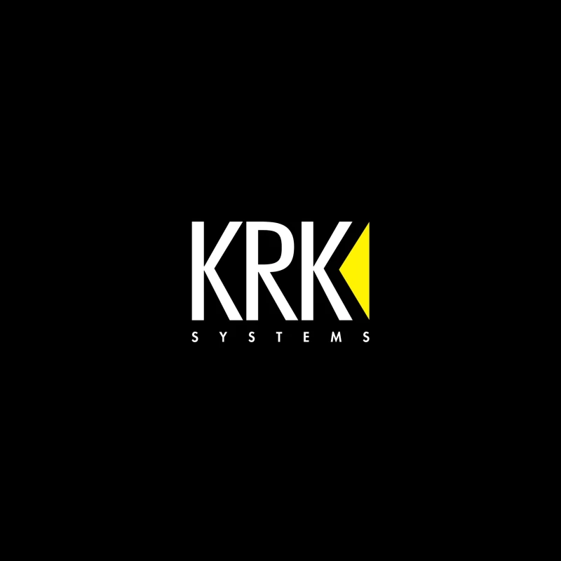 KRK Systems Minimalist Logo Design with Yellow Accent iPhone Case