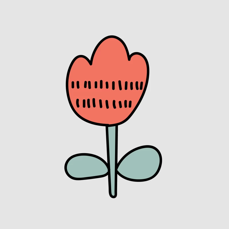 Fleur illustrée avec des motifs uniques Femme Sweat à capuche