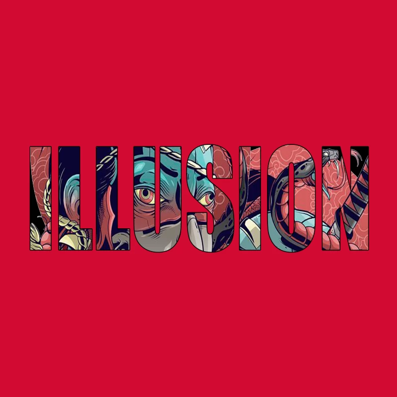 Colorful Artistic Illusion Design Throw Pillow