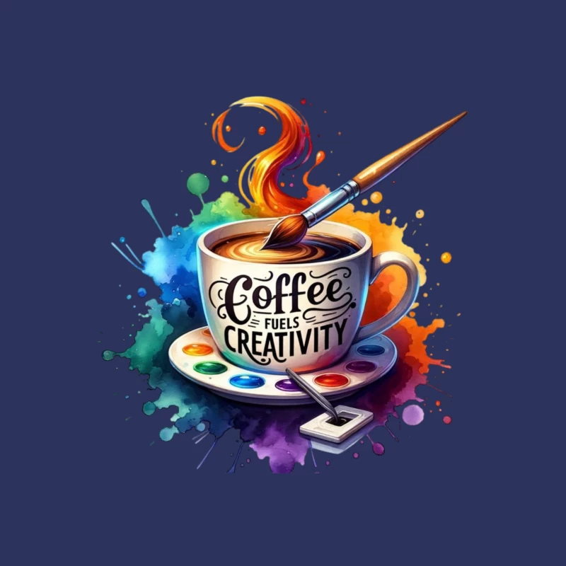 Coffee Fuels Creativity Male T-Shirt