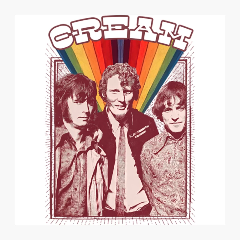 Cream -- 60s Retro Fan Artwork Pin