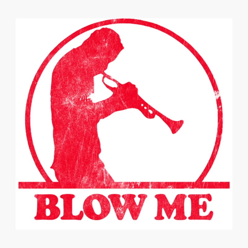 Blow Me - Humorous Trombone Player Design Throw Pillow