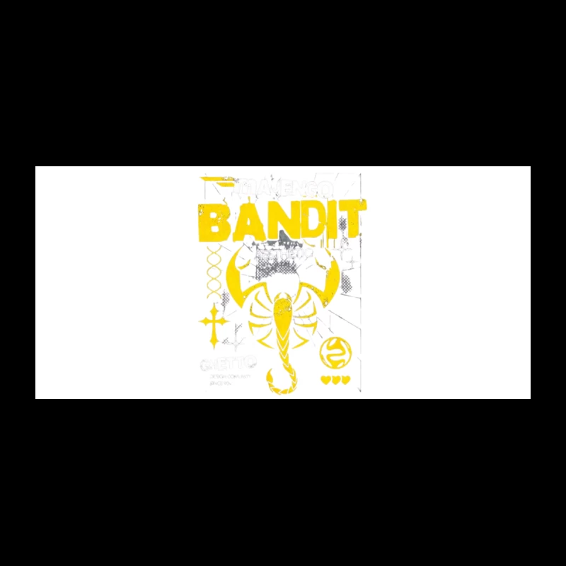 Yellow Bandit Scorpion Grunge Logo Design Coffee Mug