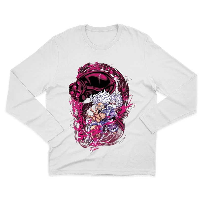 Anime-Charakter mit übernatürlicher Kraft Herren Langarm T-Shirt