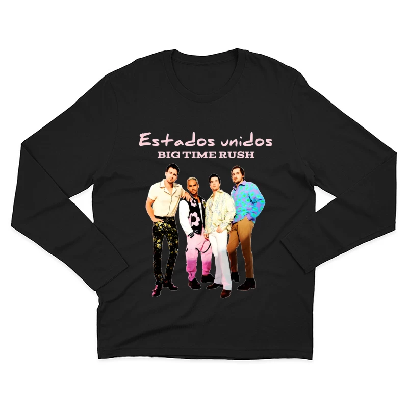 90s Boy Band Big Time Rush in Colorful Fashion Photoshoot Male Long Sleeve T-Shirt