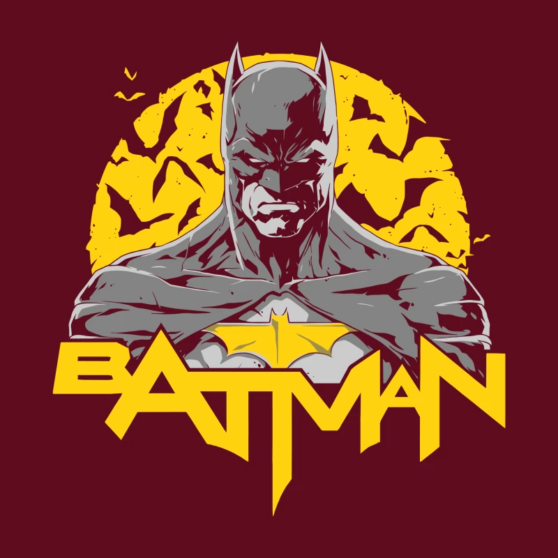 Batman Logo with Silhouette Throw Pillow