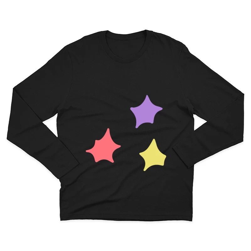 Étoiles colorées abstraites Homme Manches Longues T-Shirt
