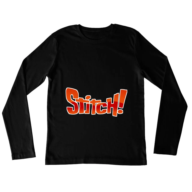 Stitch Logo from Lilo & Stitch Female Long Sleeve T-Shirt