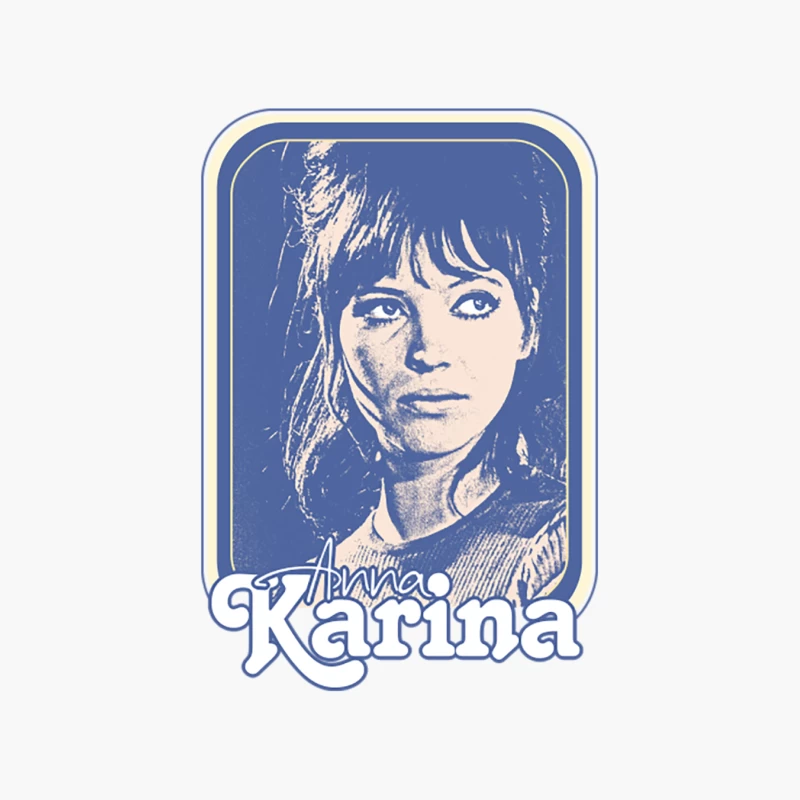 Anna Karina  Retro Original Nouvelle Vague Fan Design Cotton Tote Bag