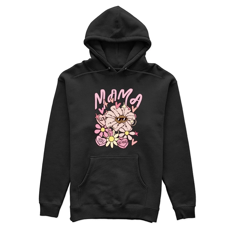 Lustige Mama Blume mit Herzen Damen Pullover Hoodie