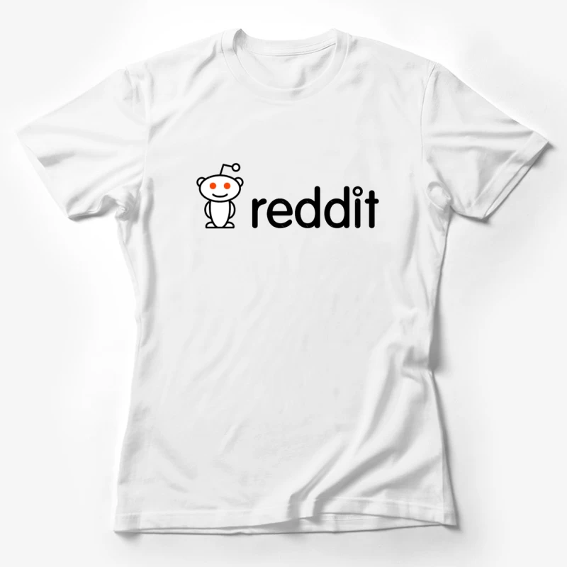 Reddit Logo with Snoo Mascot Female T-Shirt