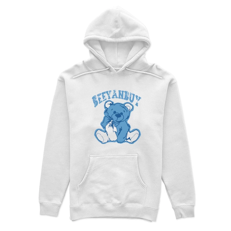 Blauer Teddybär Illustration Damen Pullover Hoodie