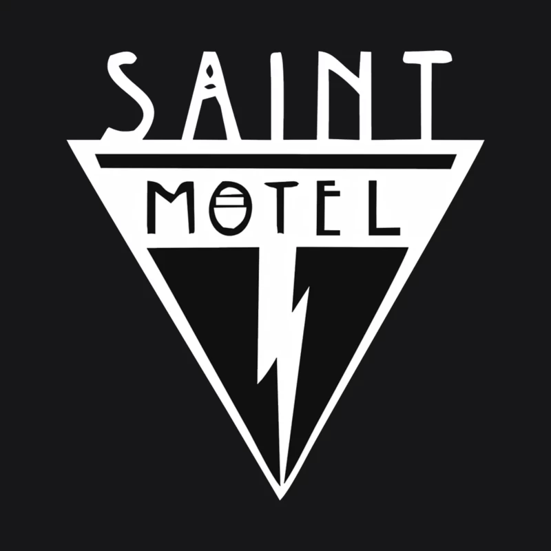 Saint Motel Vintage Triangle Logo with Lightning Bolt Design Female Pullover Hoodie