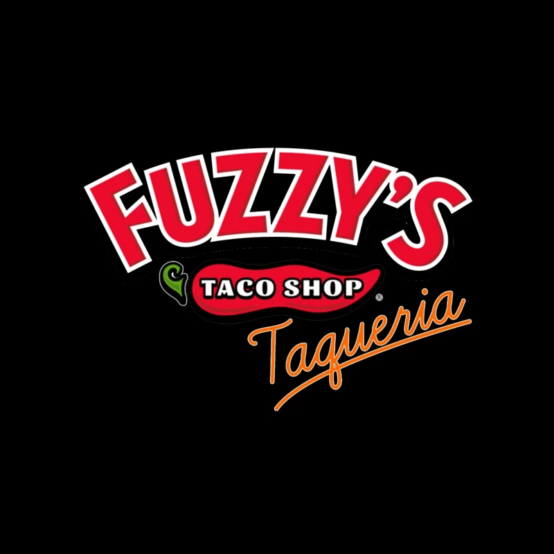 Fuzzy's Taco Shop Taqueria Restaurant Logo Throw Pillow