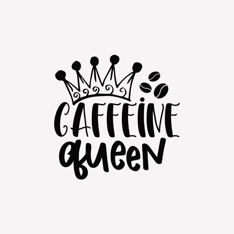 Reine de la Caféine avec Couronne Femme T-Shirt