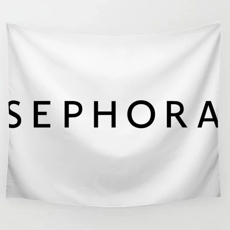 Sephora Black and White Corporate Logo Tapestry