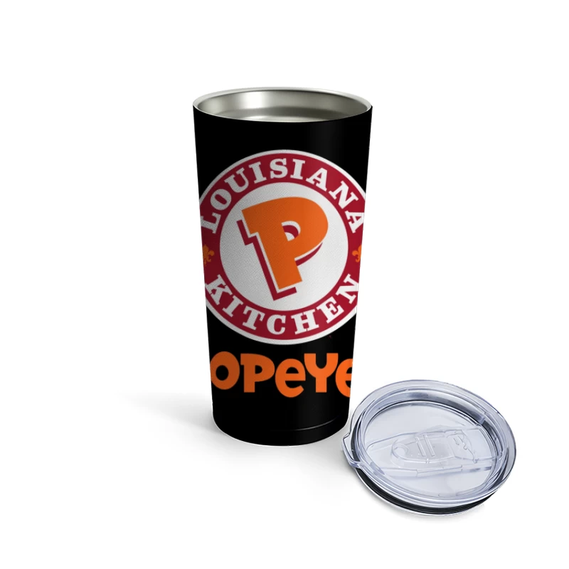 Popeyes Louisiana Kitchen Restaurant Logo Design Travel Mug