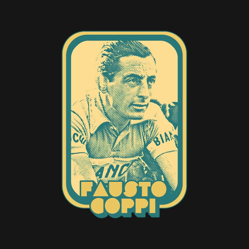 Fausto Coppi  Retro Cycling Fan Art Design Mouse Pad