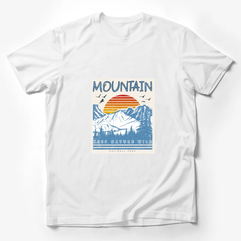Berglandschaft bei Sonnenuntergang Herren T-Shirt