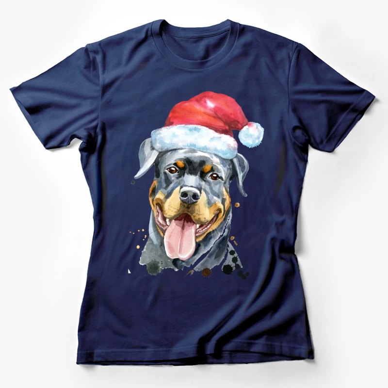 Chien avec bonnet de Noël Femme T-Shirt