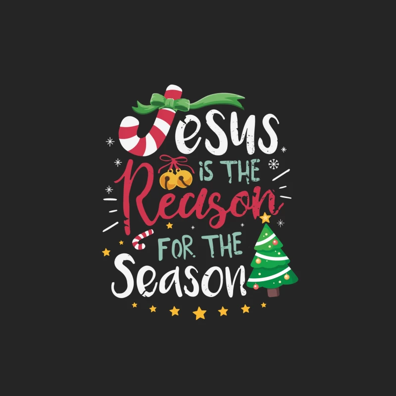 Message de Noël avec Jésus, bonbons et arbre Femme Sweat-shirt à enfiler