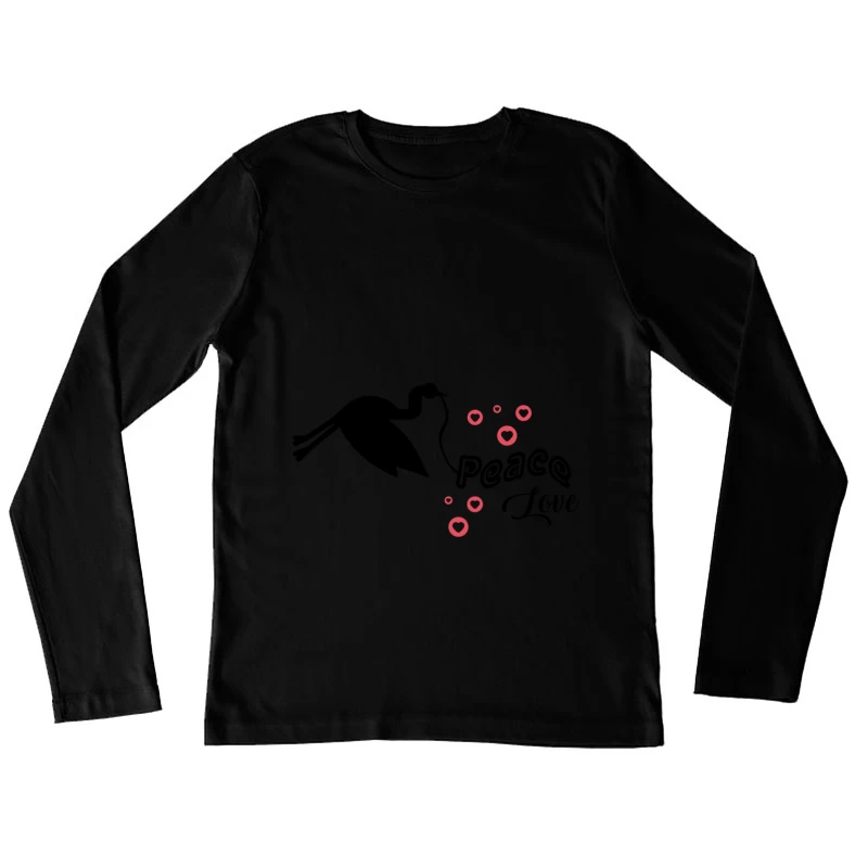 Chiens mignons entourés de cœurs Femme Manches Longues T-Shirt