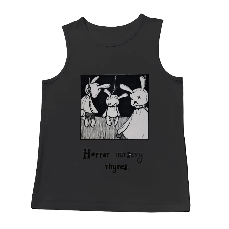 Unheimliche Kinderreime mit Hängenden Hasen Herren Tanktops