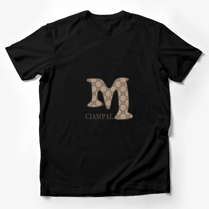 Design mit Muster und Buchstabe M Herren T-Shirt
