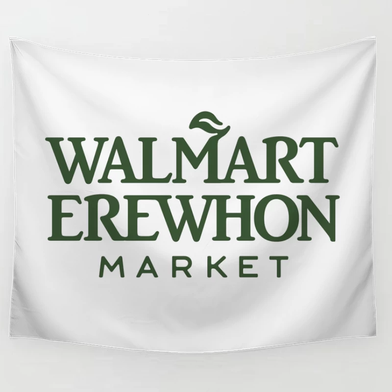 Walmart-Erewhon Market Logo Parody in Green Tapestry