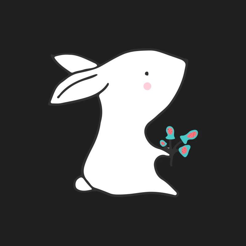 Lapin mignon avec fleurs Homme Débardeur