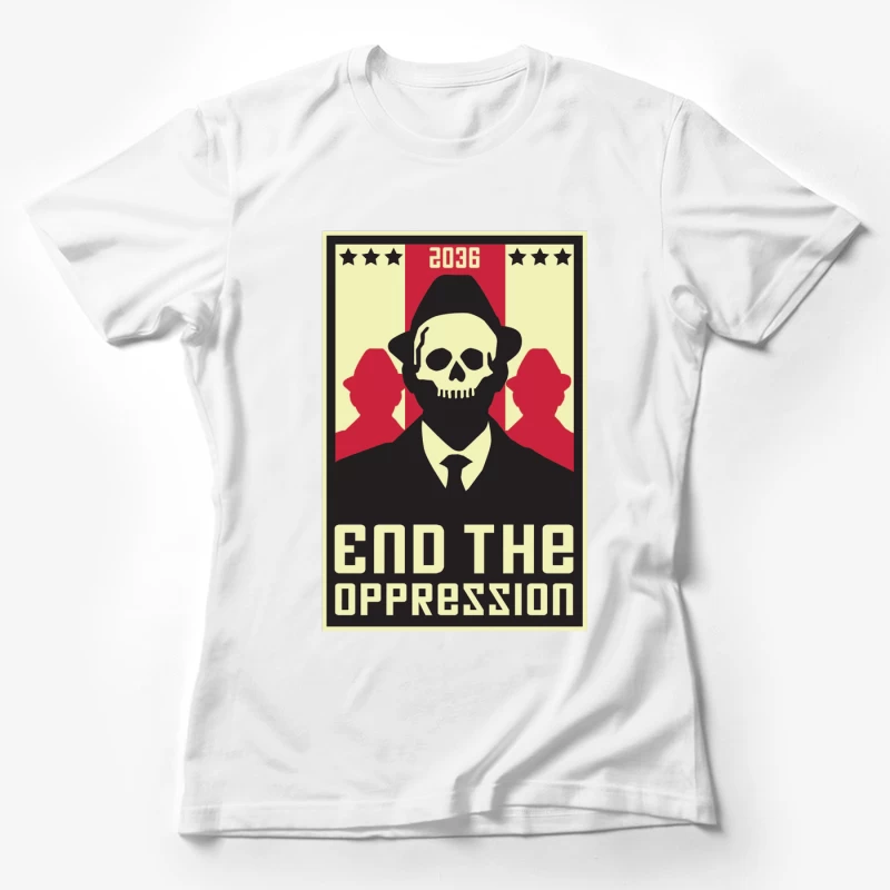 Protestation contre l'oppression en 2036 Femme T-Shirt