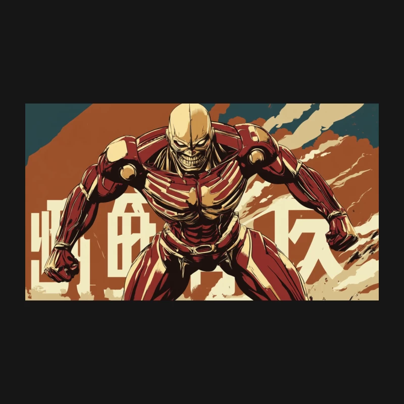 Colossal Titan Wreaks Havoc in Urban Landscape Desk Mat
