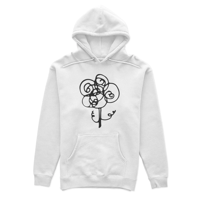 Fleur abstraite tourbillonnante Femme Sweat à capuche