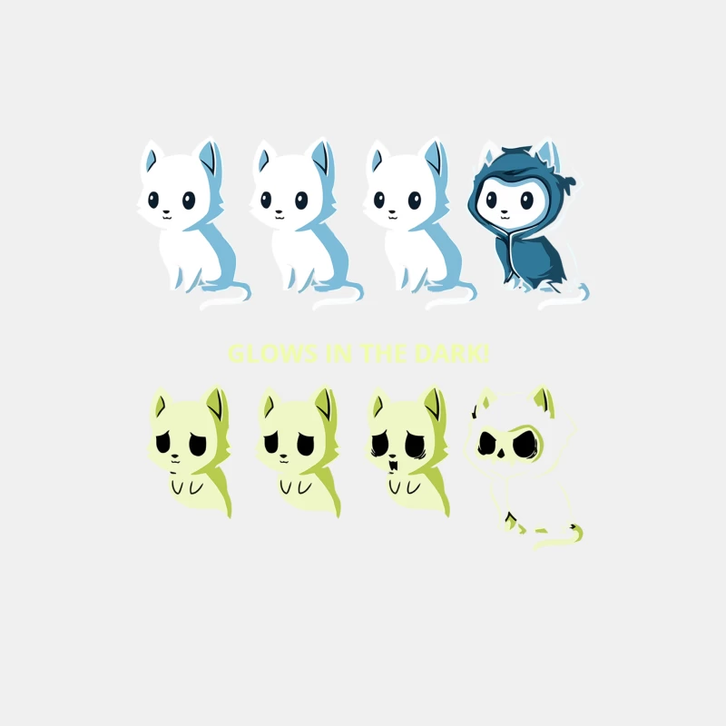 Glowing Cartoon Creatures: Blue and Green Fantasy Animals Male Tank Top