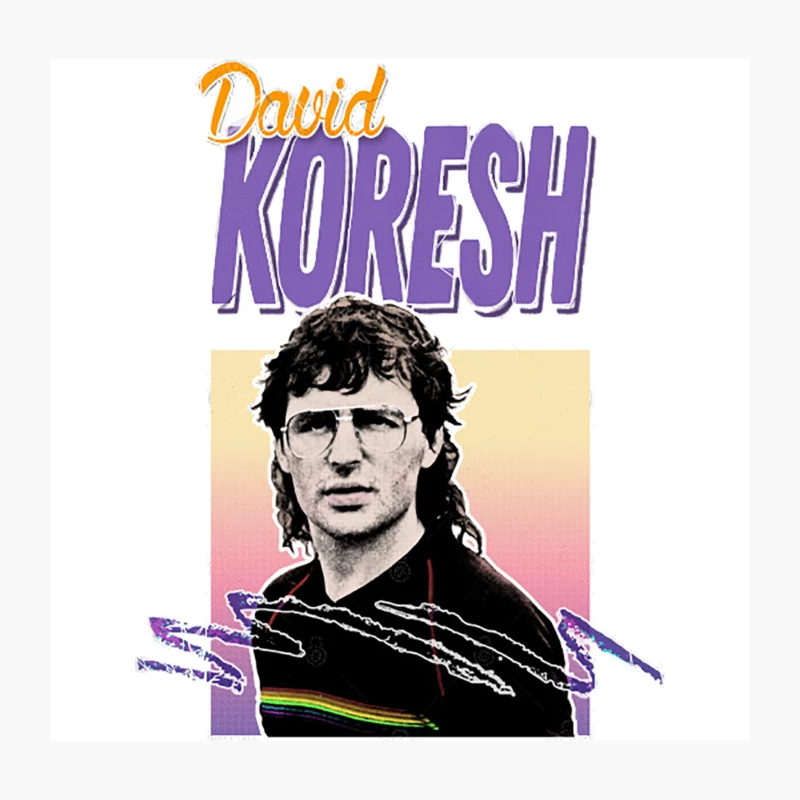 David Koresh - 90s Style Aesthetic Tribute Design Throw Pillow