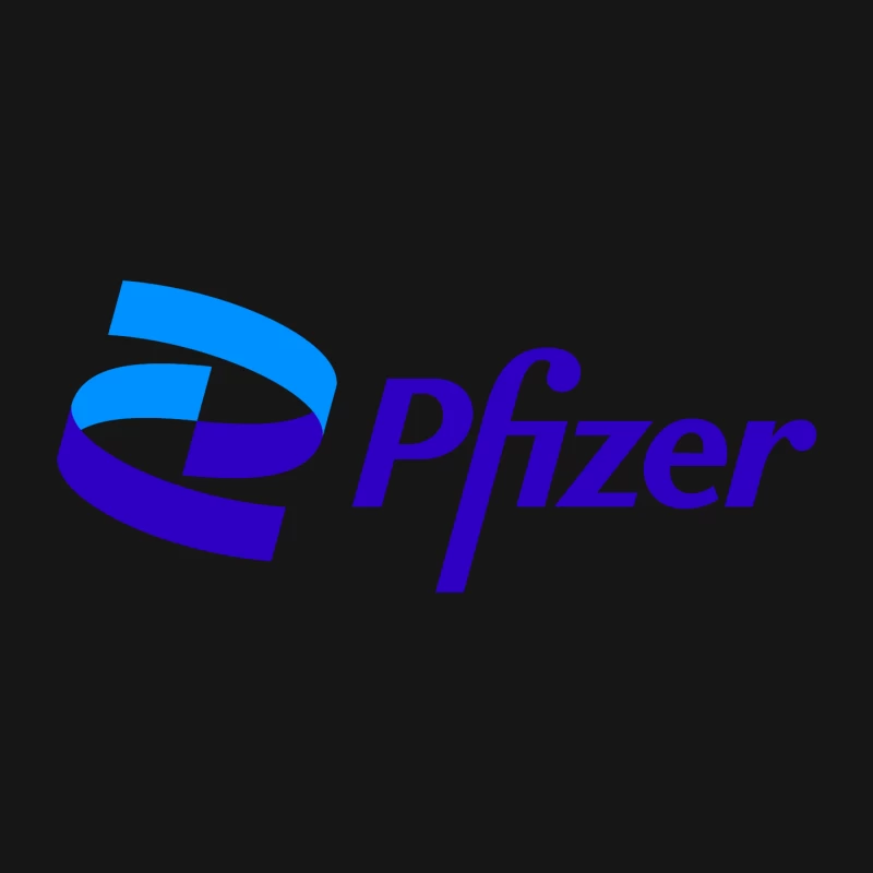 Pfizer Pharmaceutical Company Logo in Blue and Purple Mouse Pad