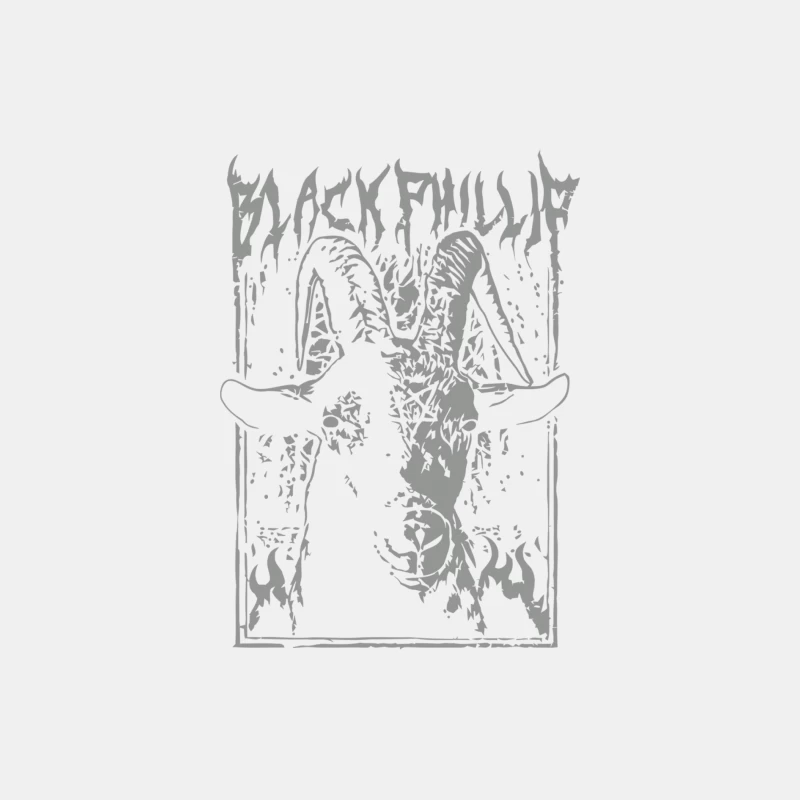 Demonic Black Metal Album Cover with Goat Skull Male Tank Top