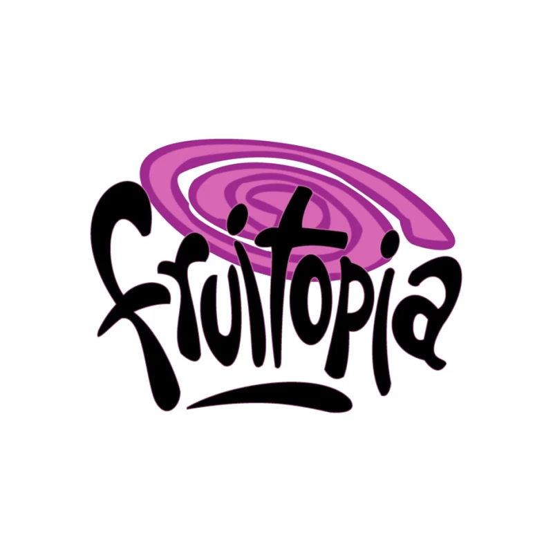 Fruitopia Vintage Beverage Brand Logo with Purple Swirl Design Pin