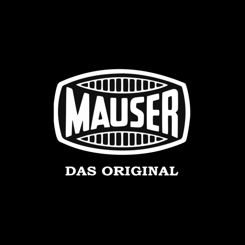 Vintage Mauser Firearms Company Logo with "Das Original" Text Mouse Pad