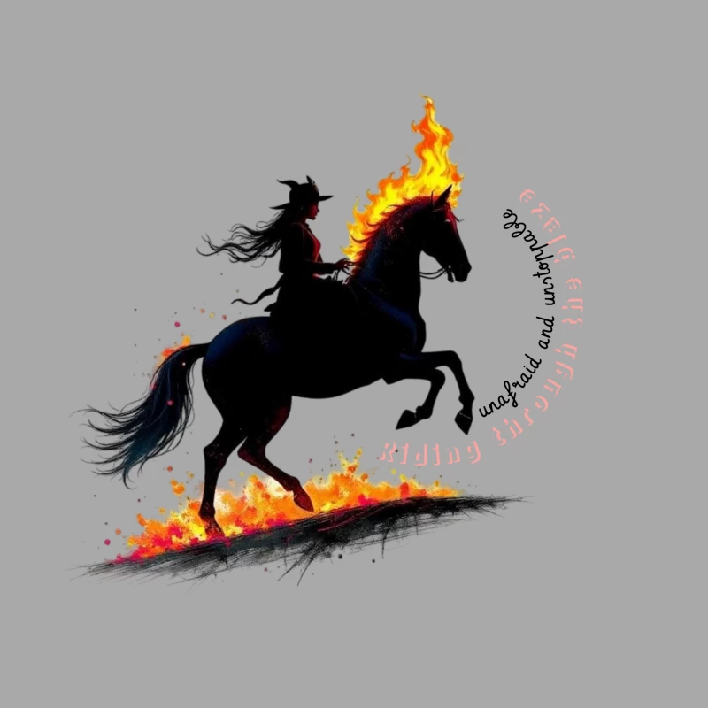 Rider in Flames Male Pullover Hoodie