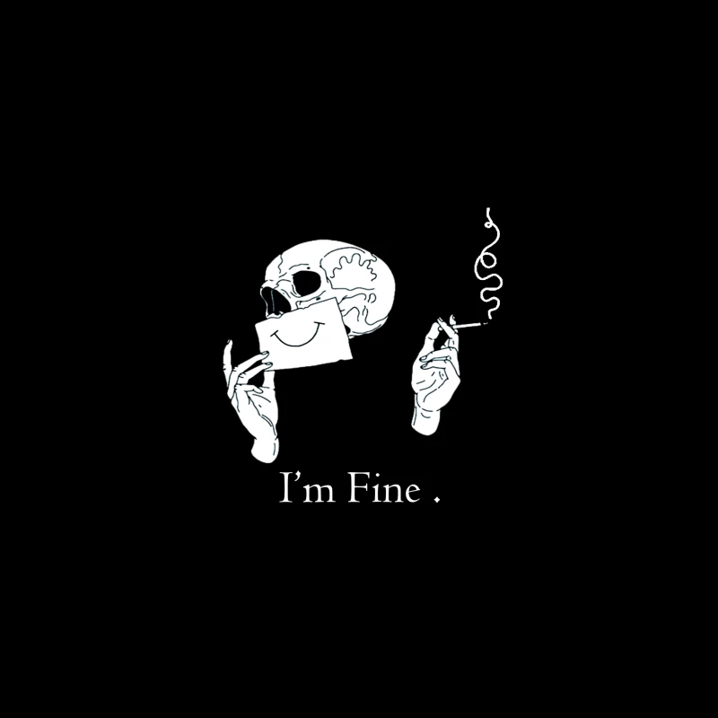 Skull with a Smile and Cigarette iPhone Case