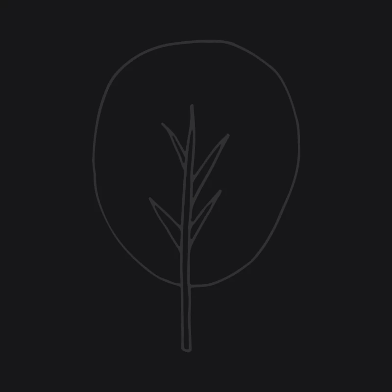 Arbre minimaliste dessiné à la main Homme Sweat à capuche