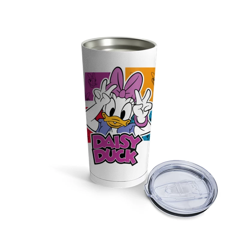 Retro Cartoon Duck – Playful & Nostalgic Design Travel Mug