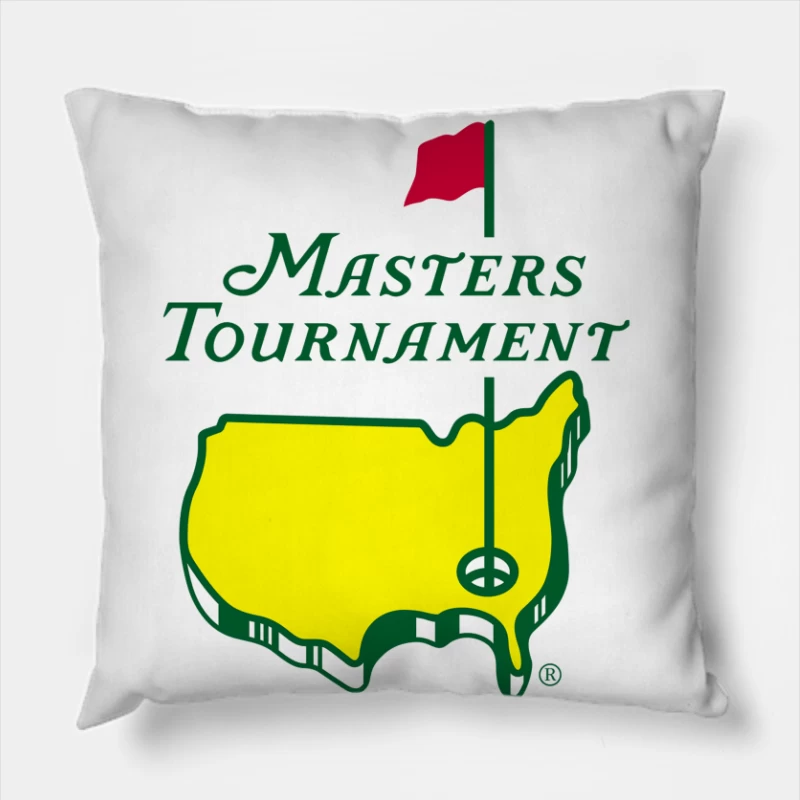 The Masters Tournament Official Logo - Augusta National Golf Championship Throw Pillow