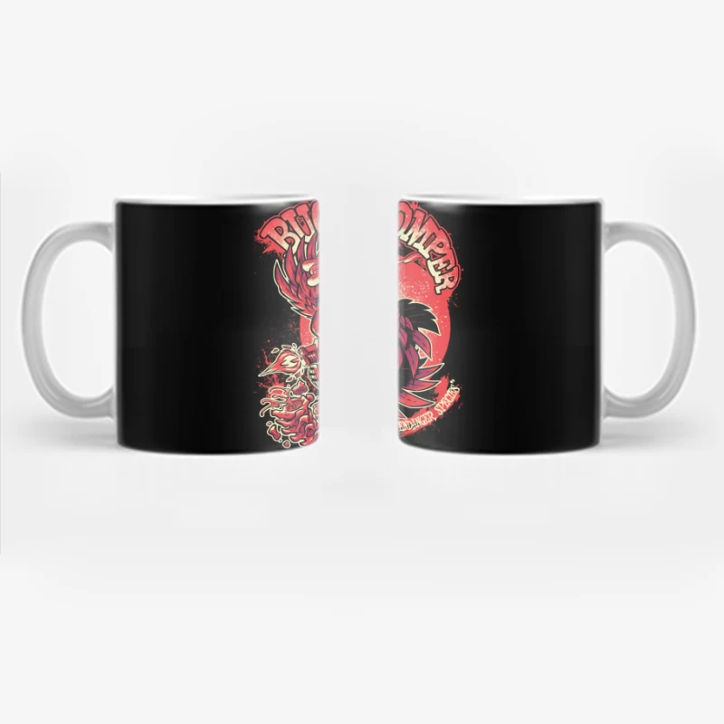 Fierce Cartoon Creature Artwork Coffee Mug