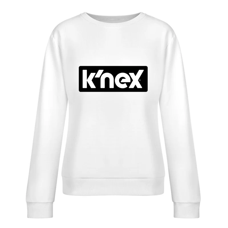 K'NEX Construction Toys Brand Logo in Black and White Female Pullover Sweatshirt